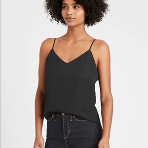 NWT Banana Republic Black Solid Strappy Camisole